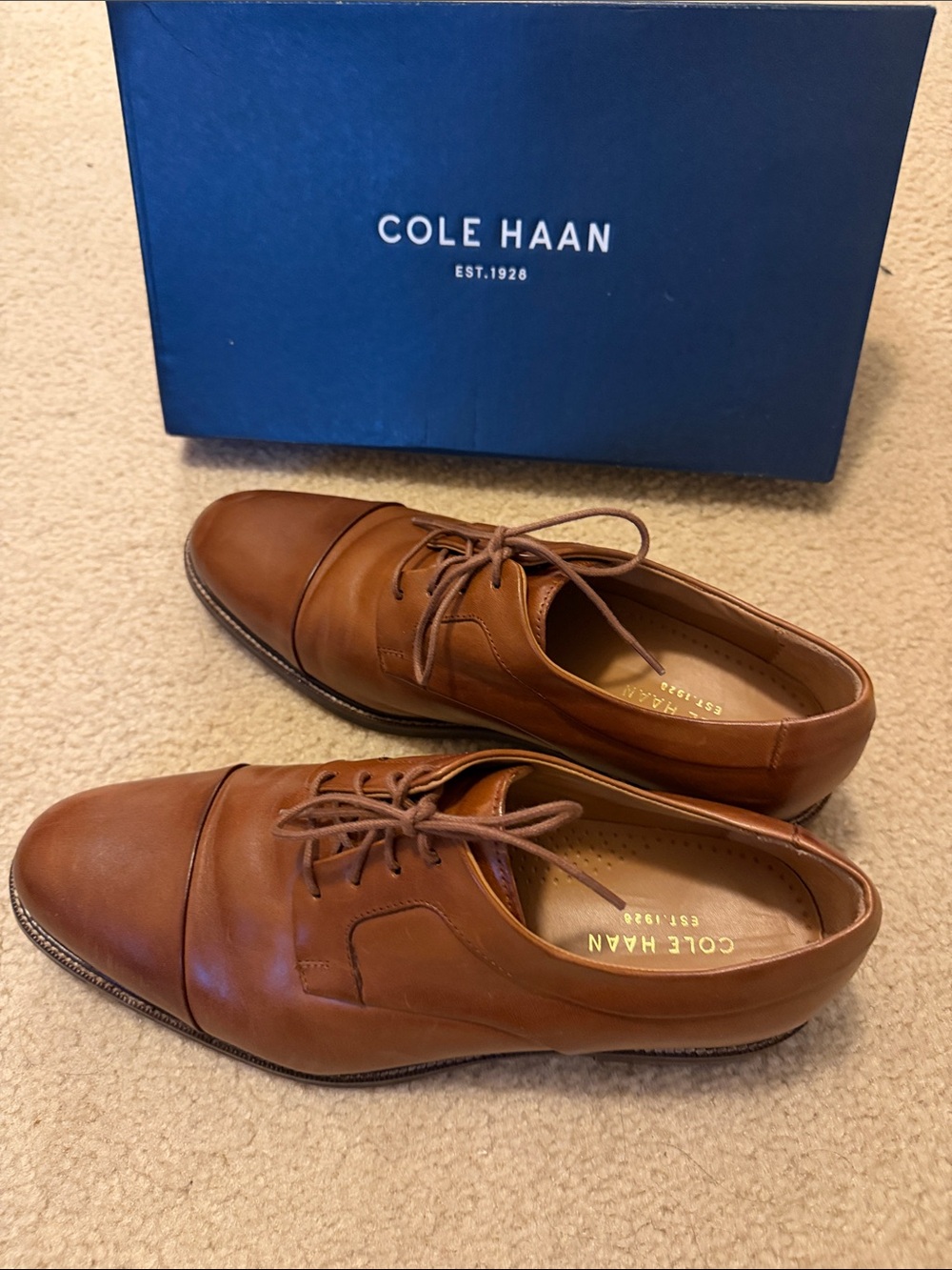 COLE HAAN Warren Cap Oxford Shoes,size 9,5W